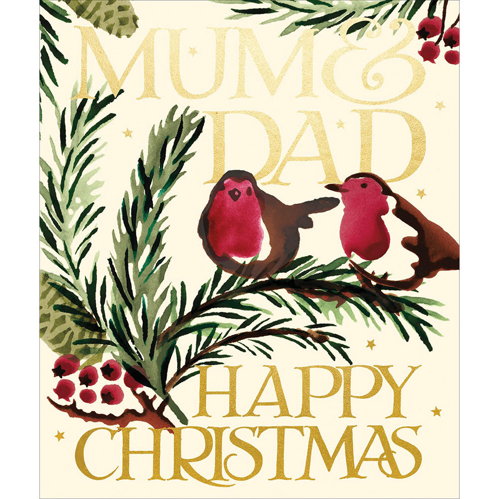 Emma Bridgewater Mum & Dad Robin Festive Christmas Card