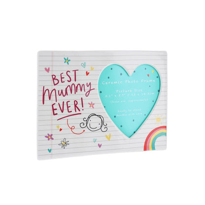 Scribbles Cute Best Mummy Ever Ceramic Photo Frame