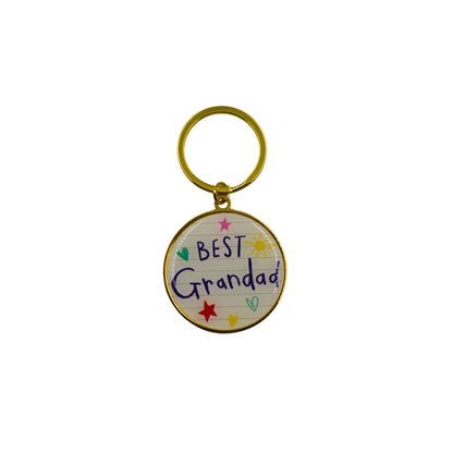 Scribbles Cute Best Grandad Enamel Keyring School Book