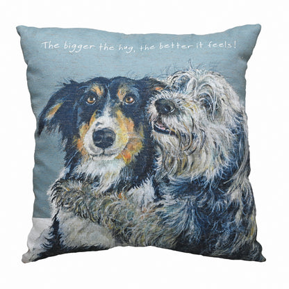 Little Dog Laughed Collie Dogs Big Hugs Cushion Gift