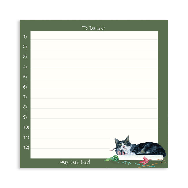 List Maker Notepad Busy Cat Little Dog Laughed To Do List