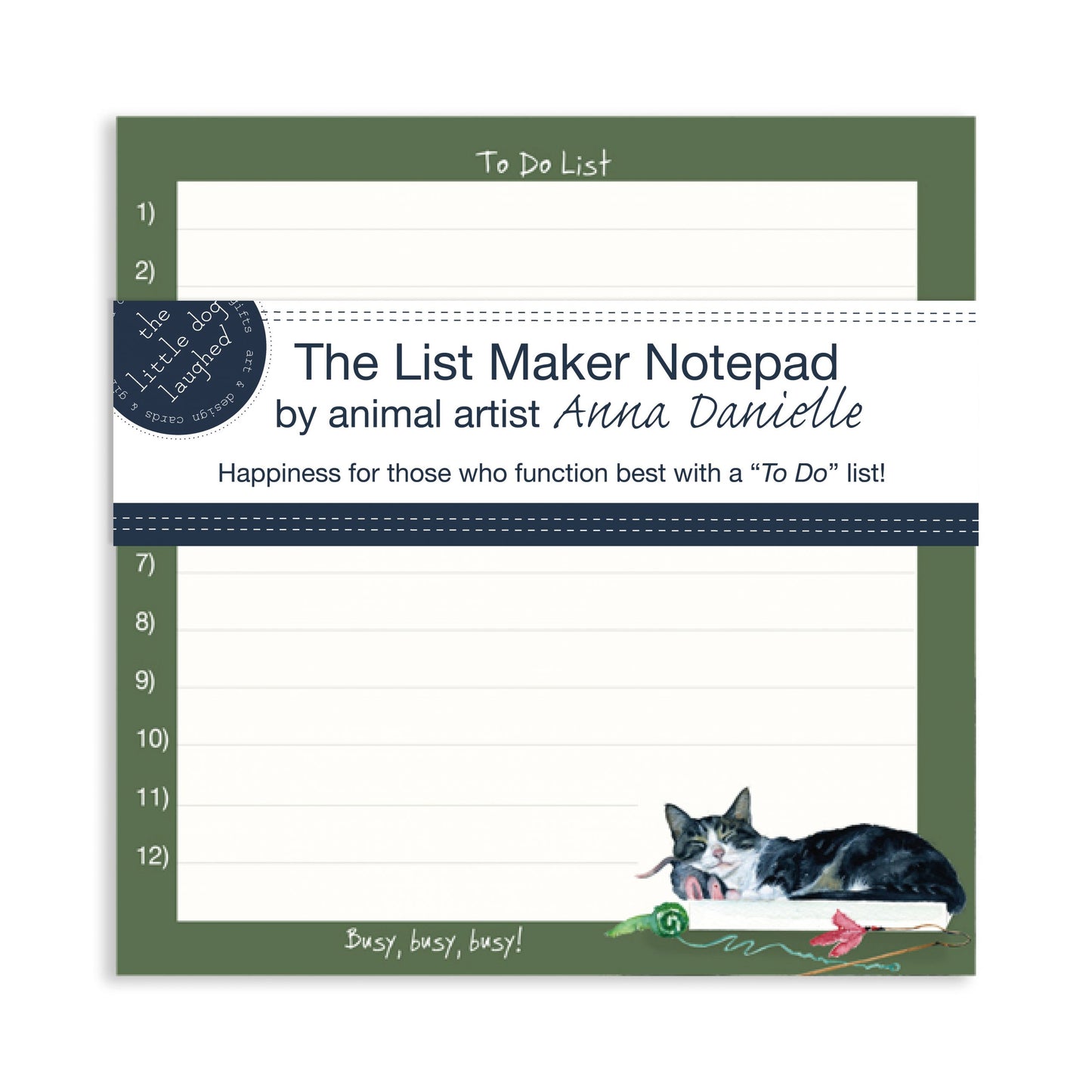 List Maker Notepad Busy Cat Little Dog Laughed To Do List