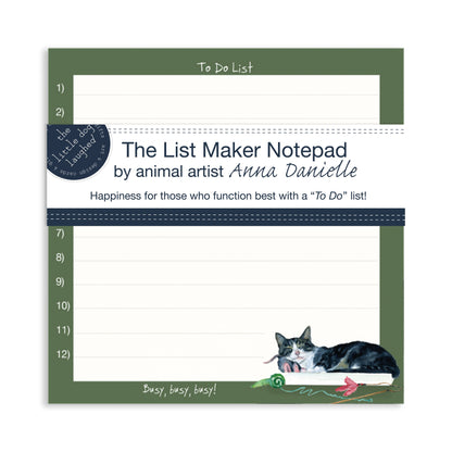 List Maker Notepad Busy Cat Little Dog Laughed To Do List