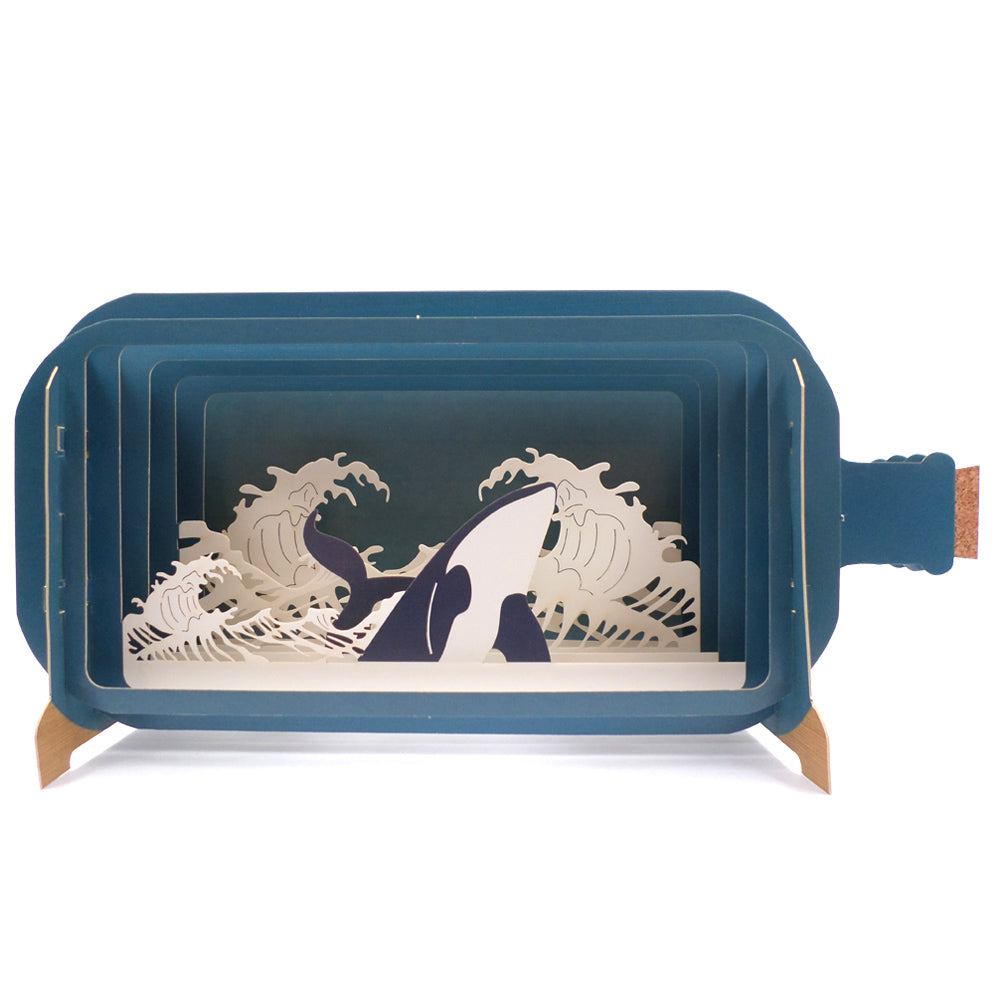 Message In A Bottle Whale Pop Up Birthday Greeting Card