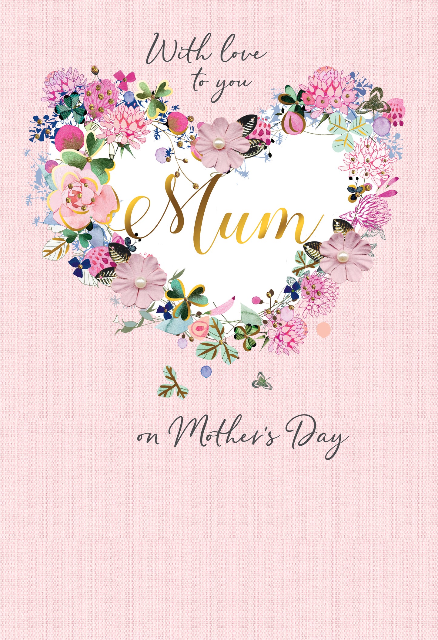 Mother's Day Card With Love Mum