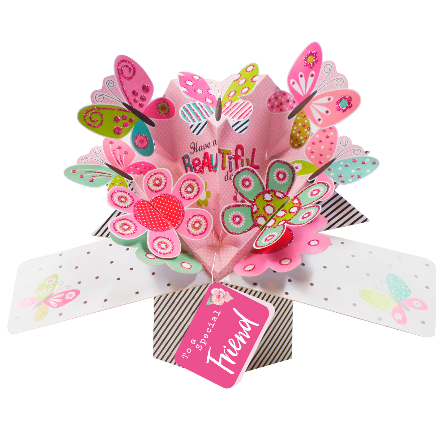 To A Special Friend Butterfly Pop Up Card