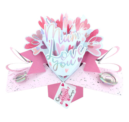 Mum Love You Birthday Pop Up Greeting Card