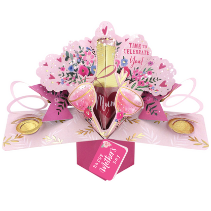 Happy Mother's Day Time To Celebrate Mum Pop Up Card