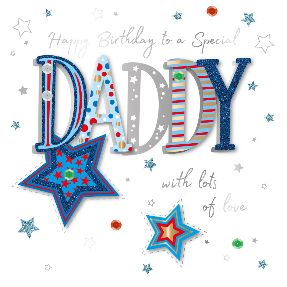 Special Daddy Embellished Birthday Greeting Card