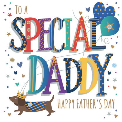 To A Special Daddy Embellished Father's Day Card