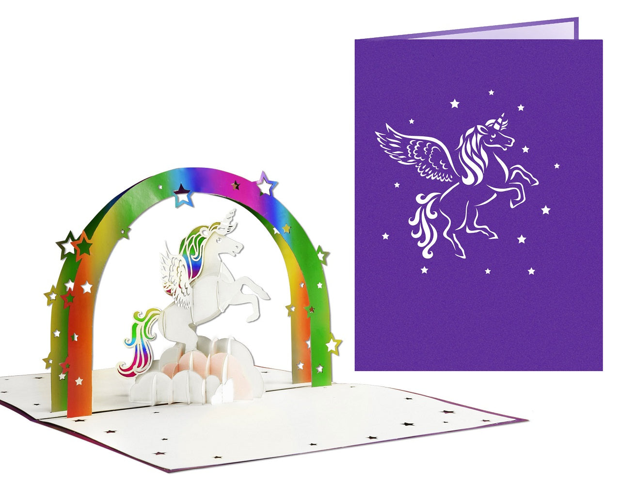 Unicorn Laser Cut Pop Up Greeting Card