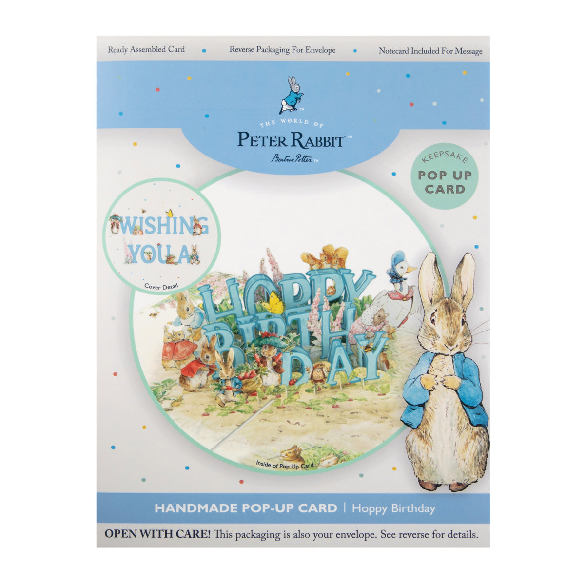 Peter Rabbit Hoppy Birthday 3D Pop Up Greeting Card