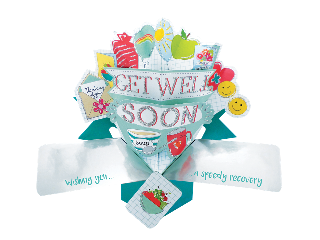 Get Well Soon Pop-Up Greeting Card