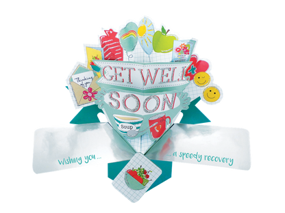 Get Well Soon Pop-Up Greeting Card