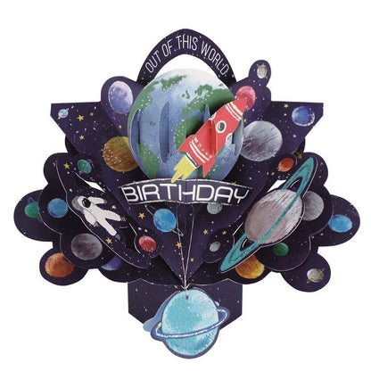 Birthday Space Pop-Up Greeting Card