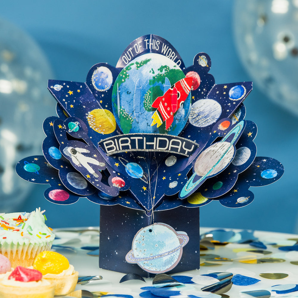 Birthday Space Pop-Up Greeting Card