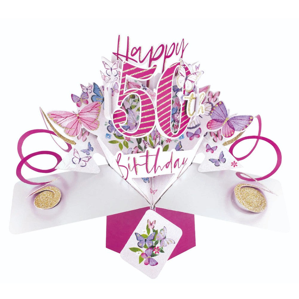 Happy 50th Birthday Pop-Up Greeting Card – Love Kate's