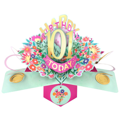 Happy 101st Birthday 101 Today Pop-Up Greeting Card