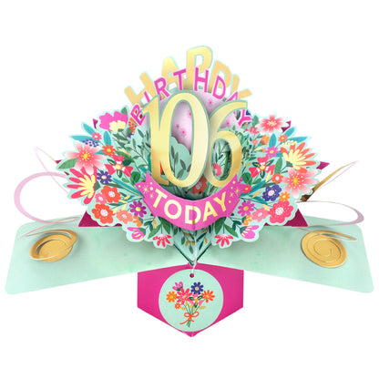 Happy 106th Birthday 106 Today Pop-Up Greeting Card