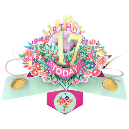 Happy 17th Birthday 17 Today Pop-Up Greeting Card