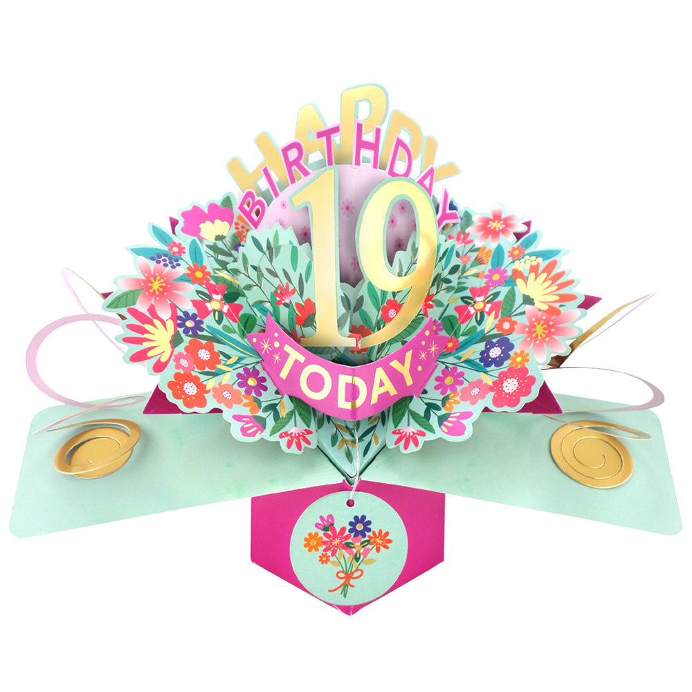 Happy 19th Birthday 19 Today Pop-Up Greeting Card