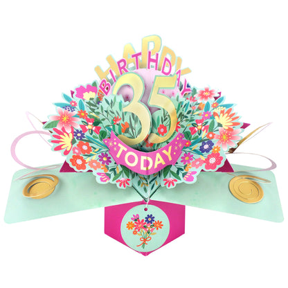Happy 35th Birthday 35 Today Pop-Up Greeting Card