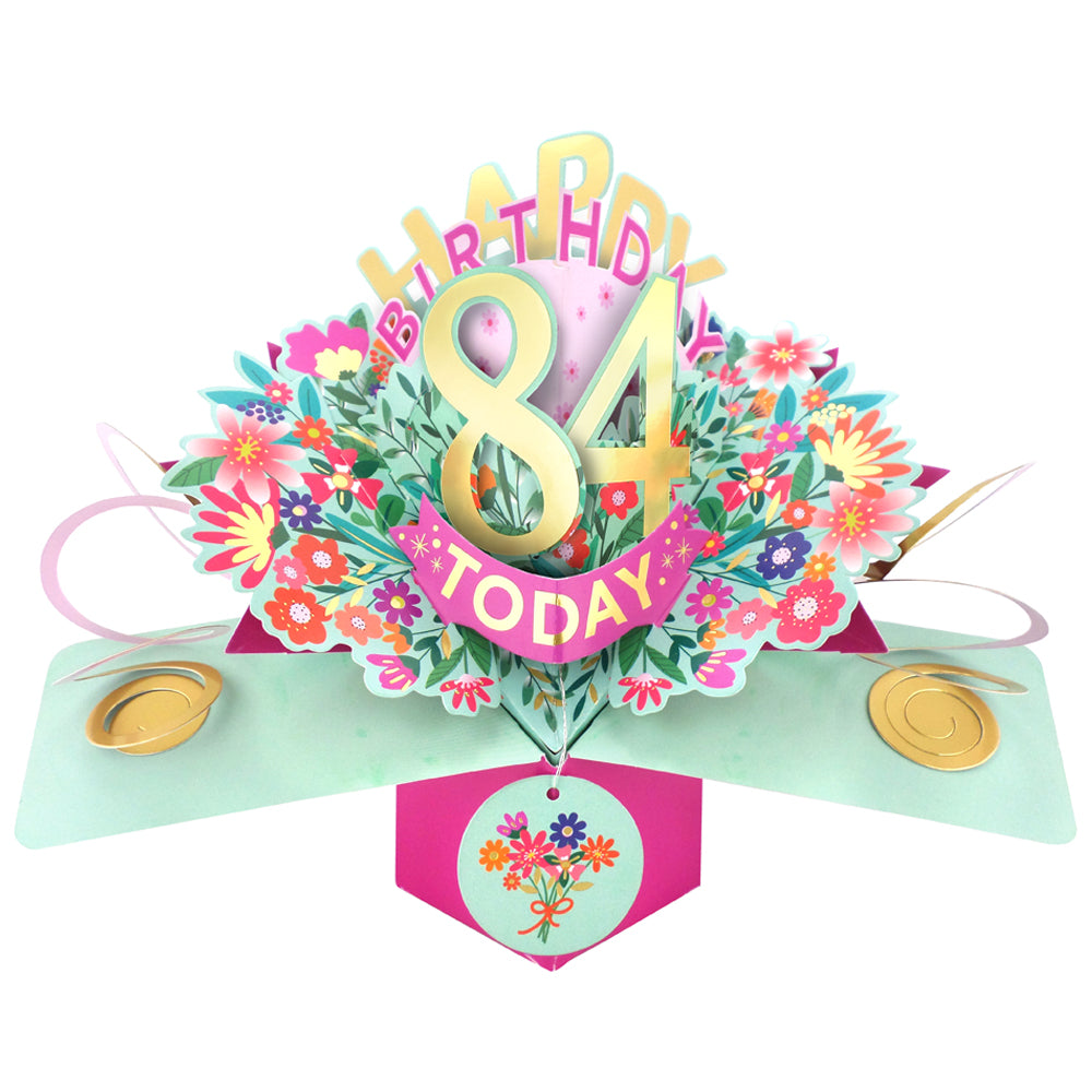 Happy 84th Birthday 84 Today Pop-Up Greeting Card