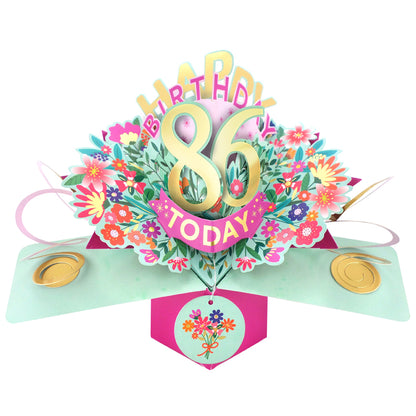 Happy 86th Birthday 86 Today Pop-Up Greeting Card