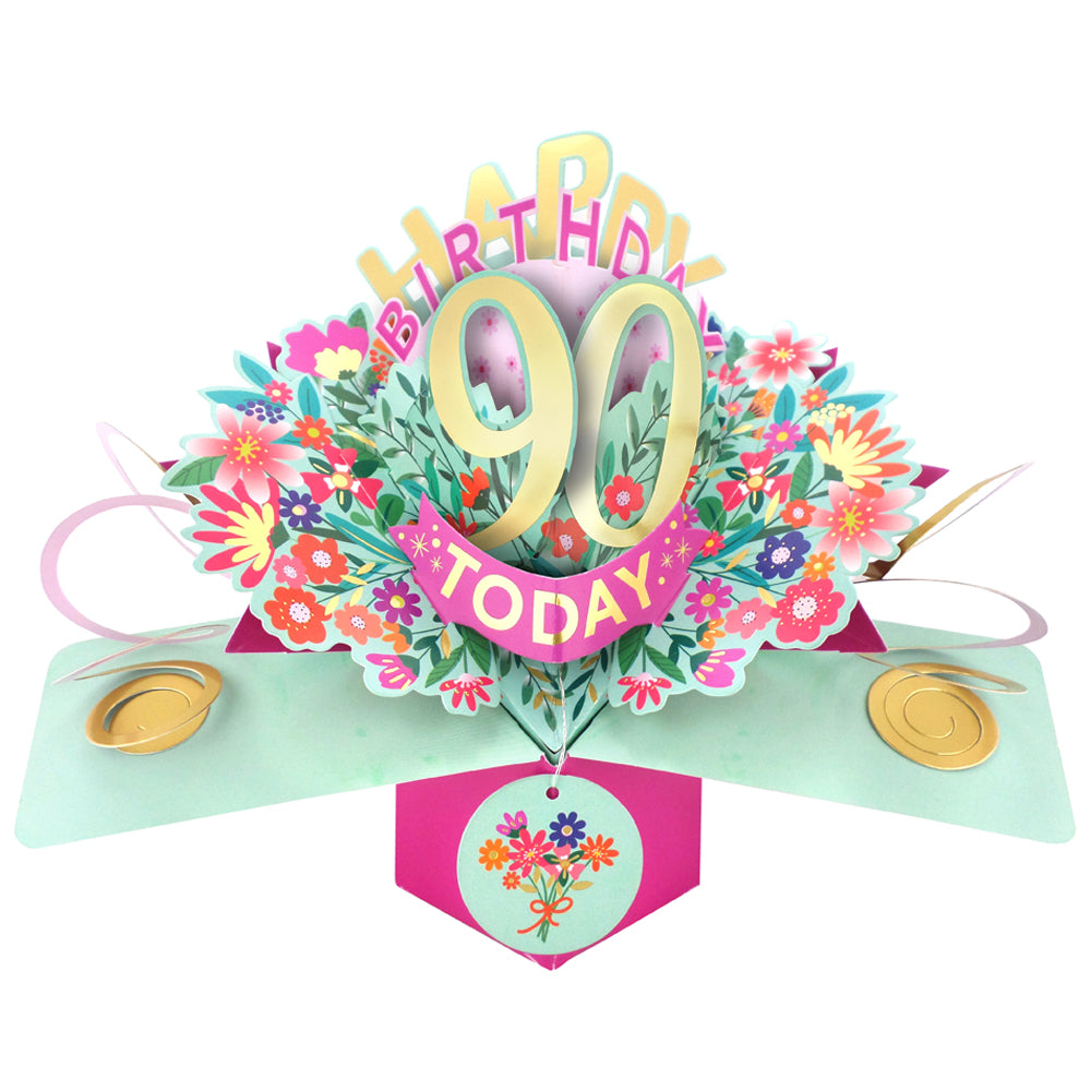 Happy 90th Birthday 90 Today Pop-Up Greeting Card