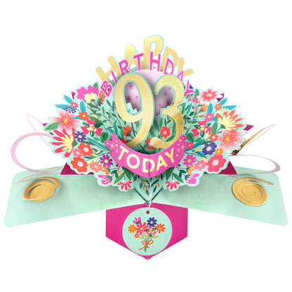 Happy 93rd Birthday 93 Today Pop-Up Greeting Card