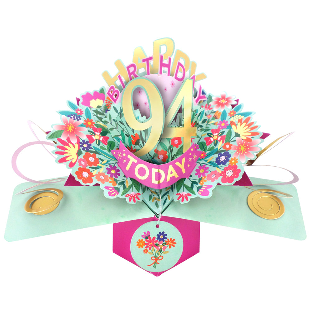 Happy 94th Birthday 94 Today Pop-Up Greeting Card