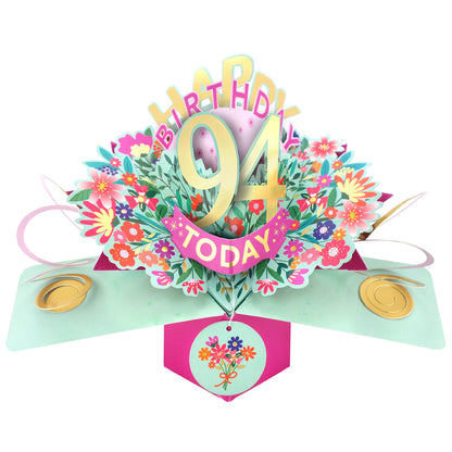 Happy 94th Birthday 94 Today Pop-Up Greeting Card