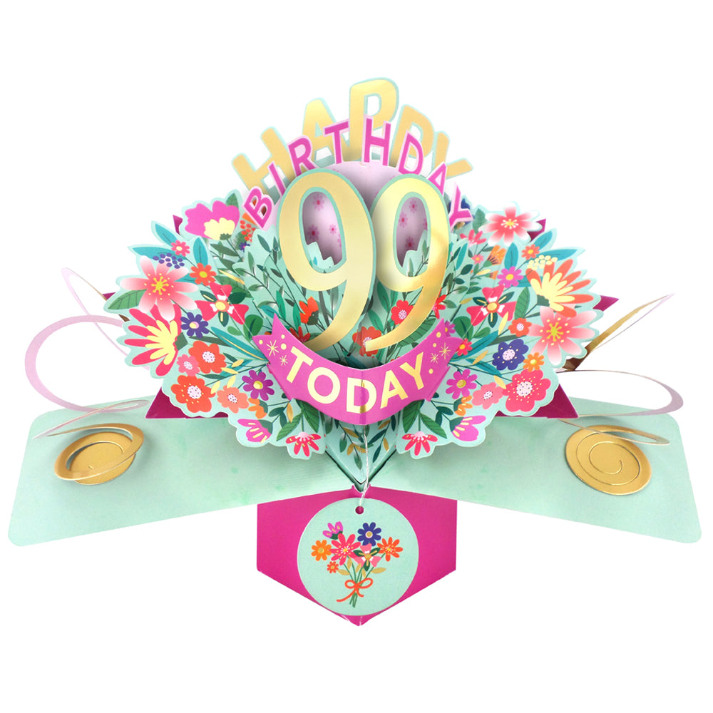 Happy 99th Birthday 99 Today Pop-Up Greeting Card