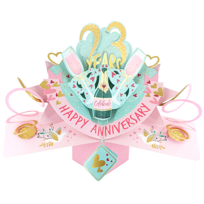 23 Years Happy 23rd Anniversary Pop-Up Greeting Card