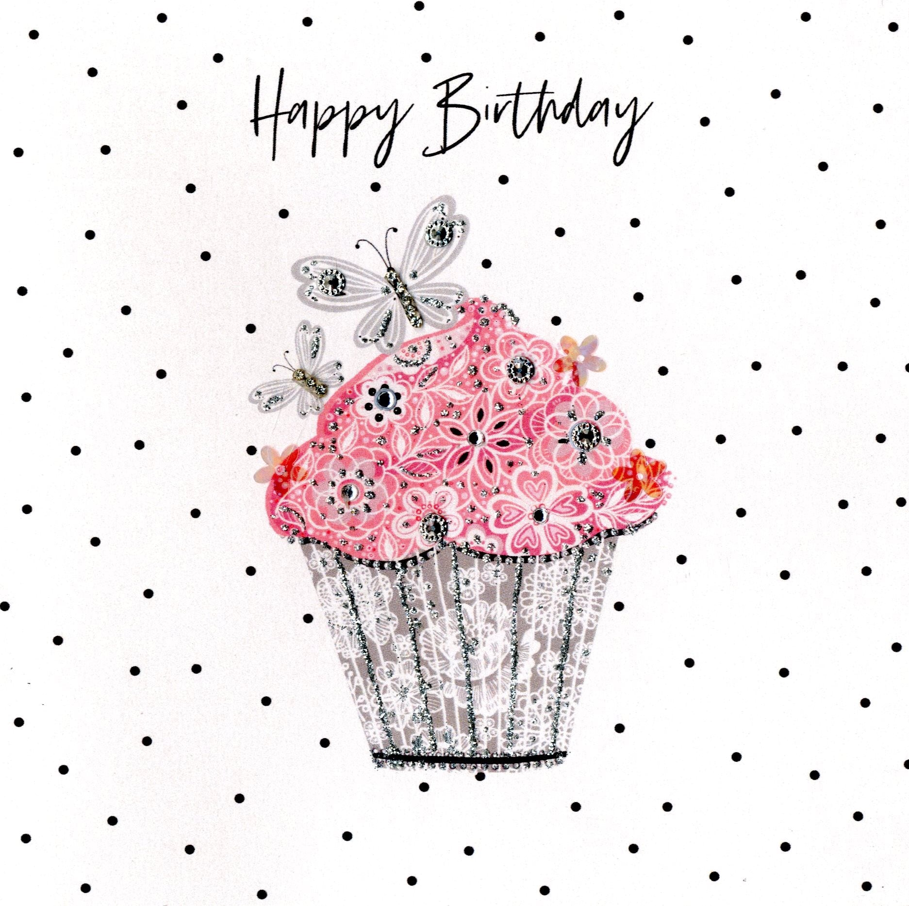 Hand-Finished Cupcake Birthday Greeting Card – Love Kate's