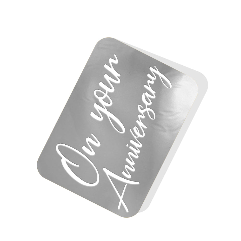 On your Anniversary Silver Tag