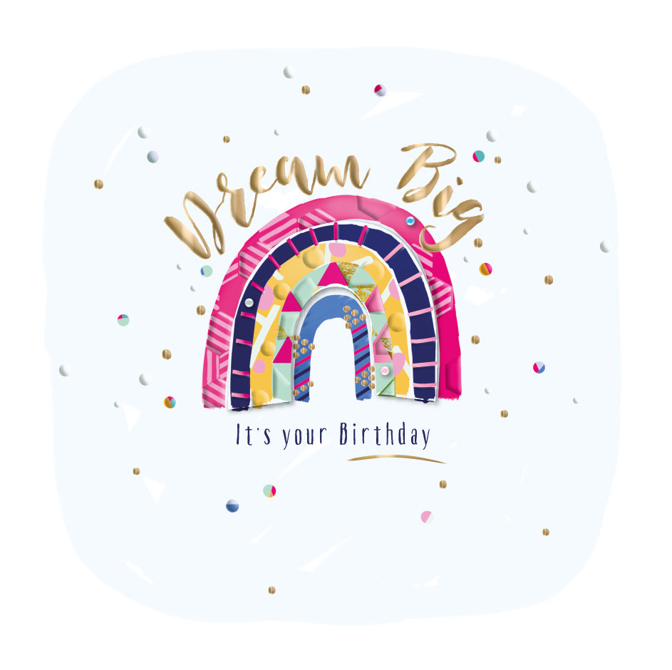 Dream Big Embellished Birthday Greeting Card