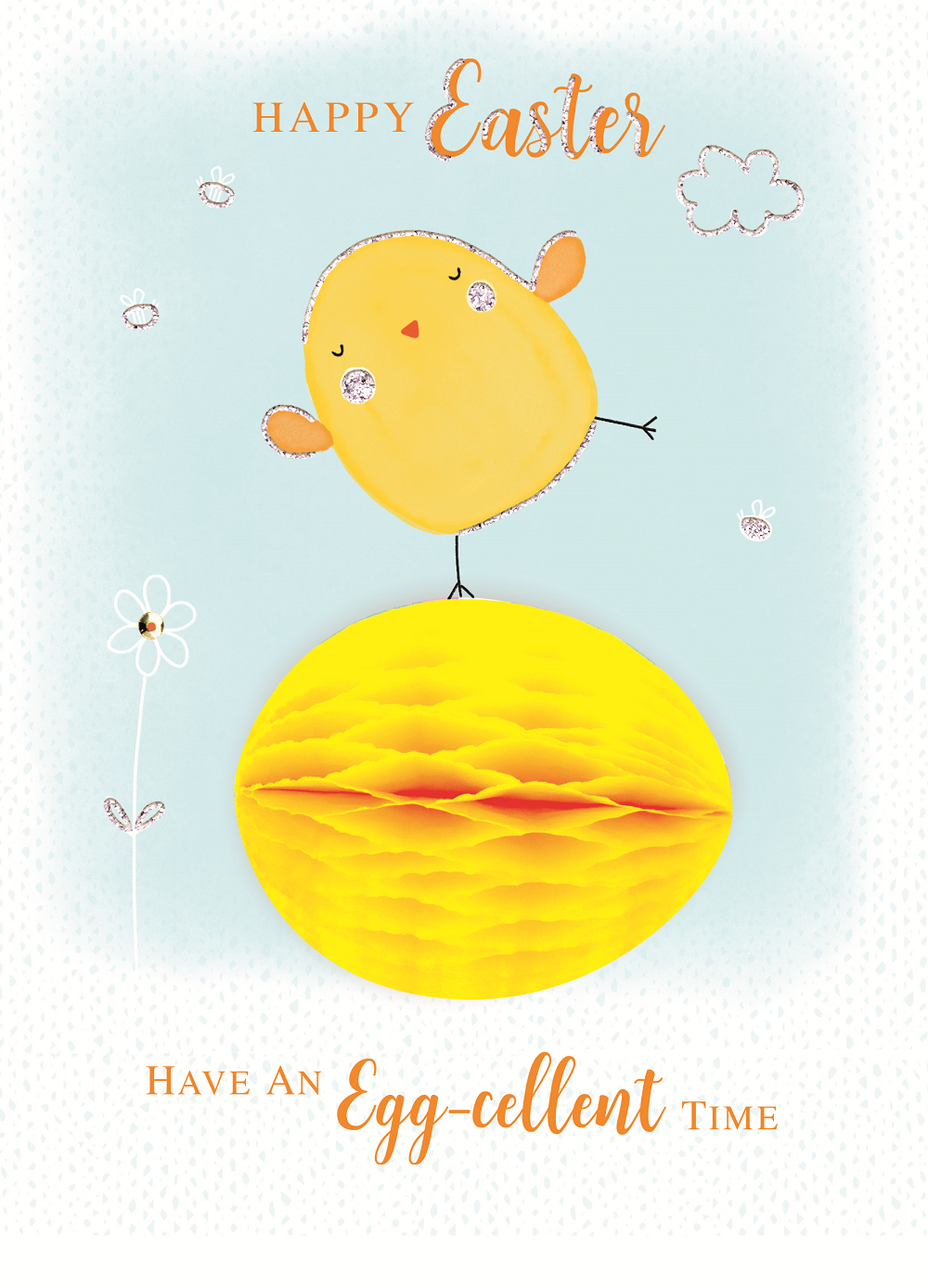 Honeycomb Have An Egg-Cellent Time Easter Greeting Card