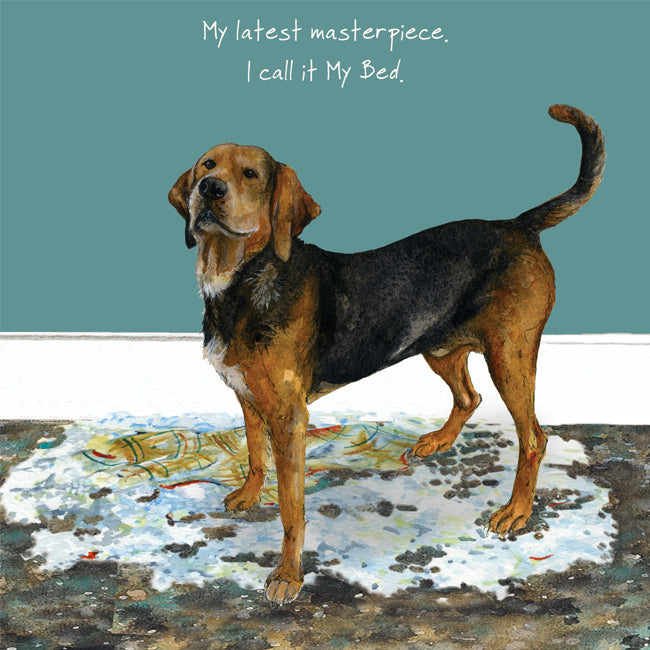 Latest Masterpiece Little Dog Laughed Greeting Card