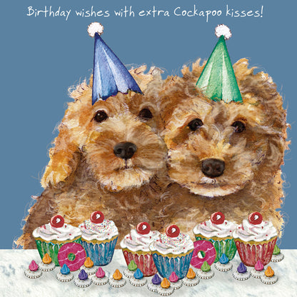 Cockapoo Birthday Kisses Little Dog Laughed Birthday Card