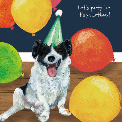 Ya Birthday Let's Party! Little Dog Laughed Birthday Card