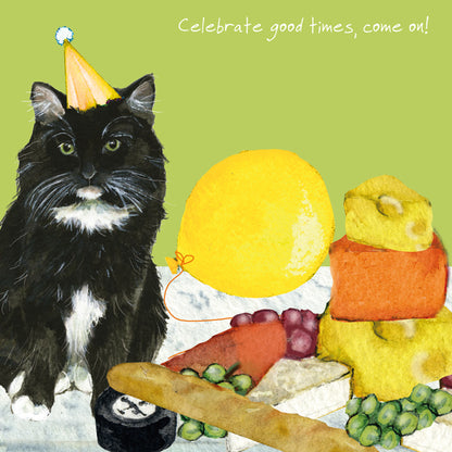 Pedro Party Cat Little Dog Laughed Birthday Card