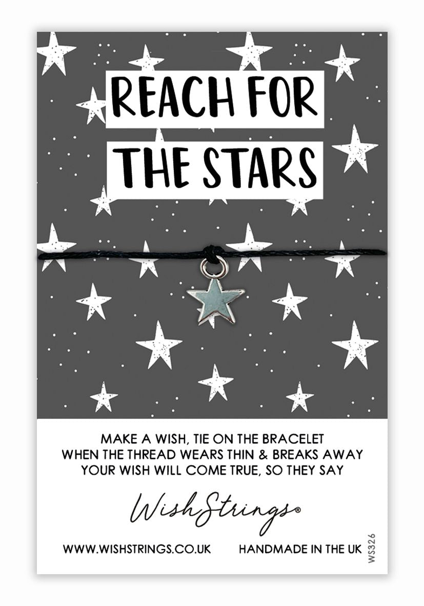 Reach For The Stars Wish String Bracelet With Lucky Charm