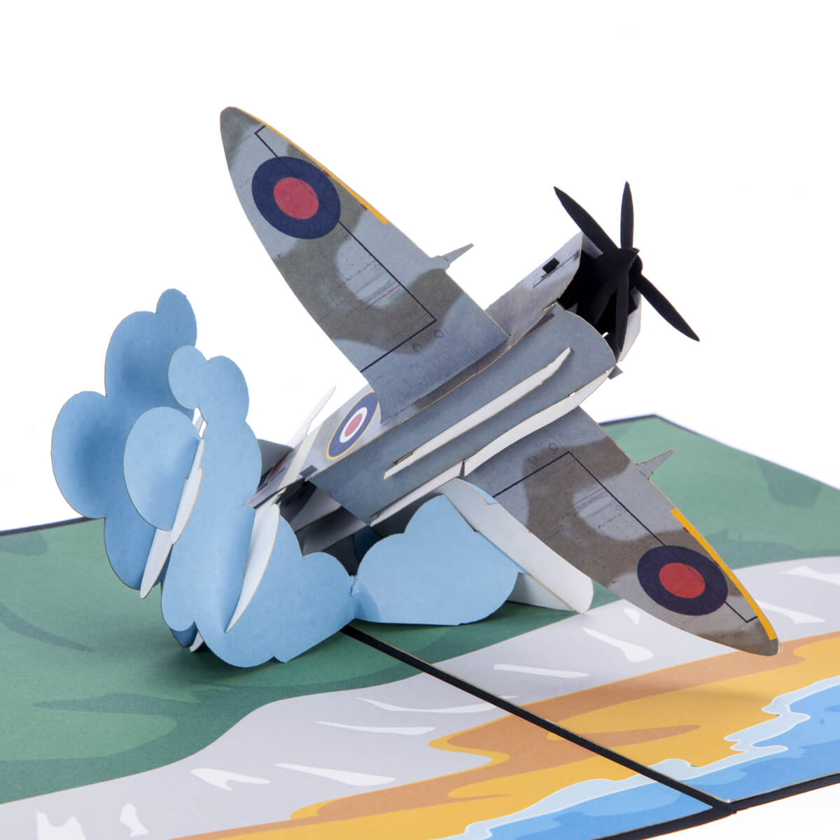 Spitfire Pop-Up Any Occasion Greeting Card Blank Inside