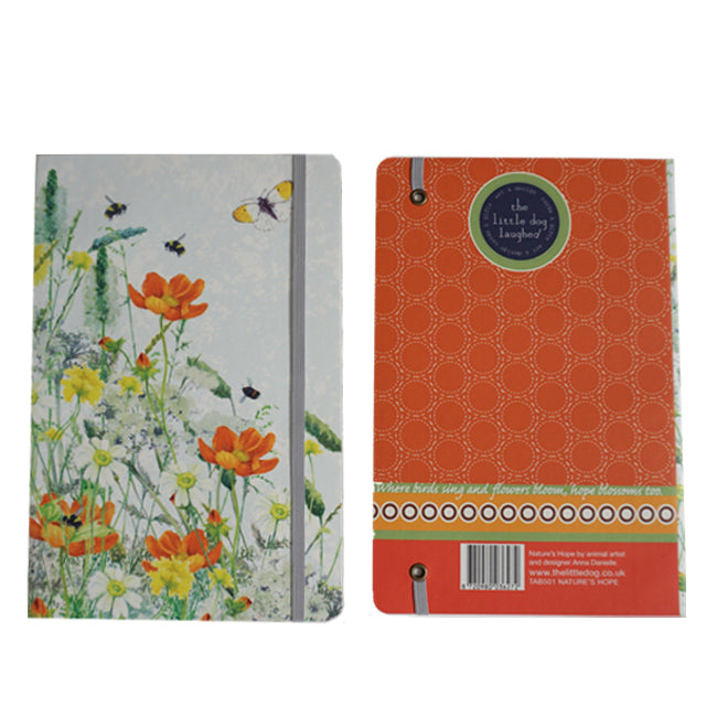 Tuppence A Bag Bees & Wildflowers Nature Themed A5 Notebook