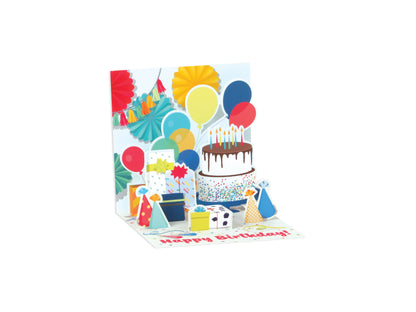 Cake & Candles Mini Pop-Up Birthday Greeting Card