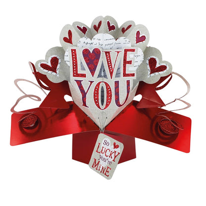 Love You Pop-Up Valentines Greeting Card