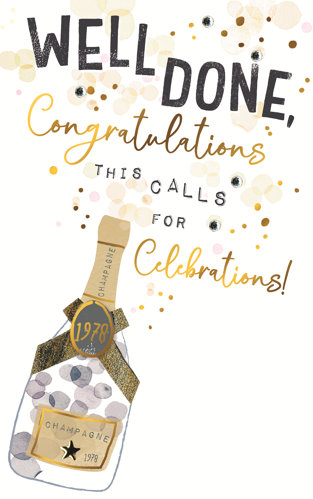 Celebrations Embellished Congratulations Greeting Card