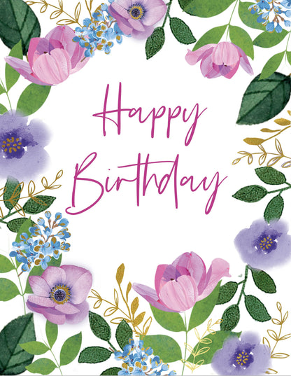 Pop Out Happy Birthday Floral Butterflies Card Just WOW!