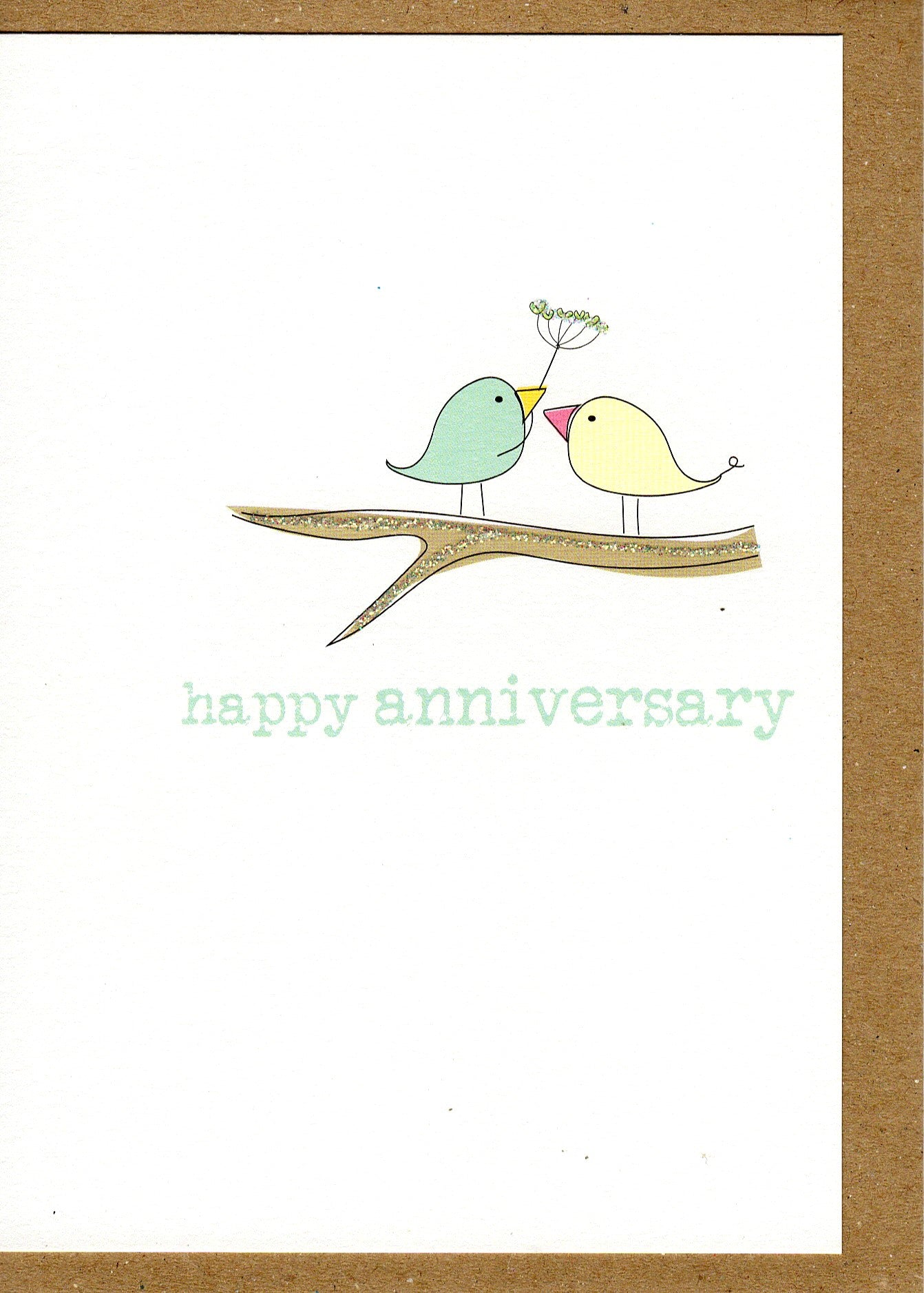 Happy Anniversary Sparkle Finished Greeting Card